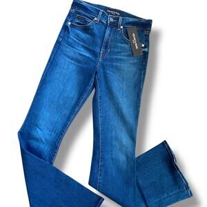 Veronica Beard Beverly High Rise Skinny Flare Jeans Sz 28 Medium Blue 34” Inseam